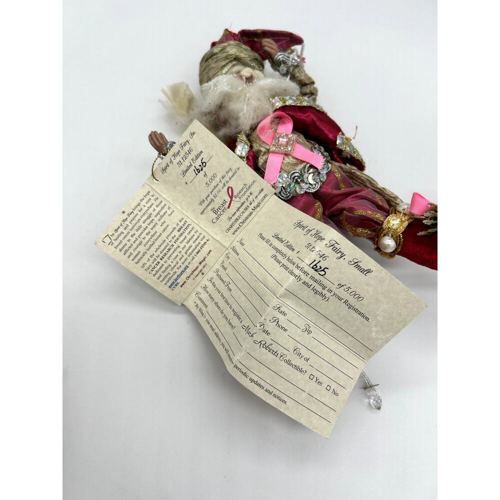 Mark Roberts Spirit of Home Fairy Pink Christmas Small Holiday Decor Elf 2011 - Picture 6 of 11